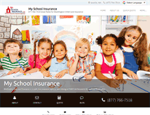 Tablet Screenshot of myschoolinsurance.com